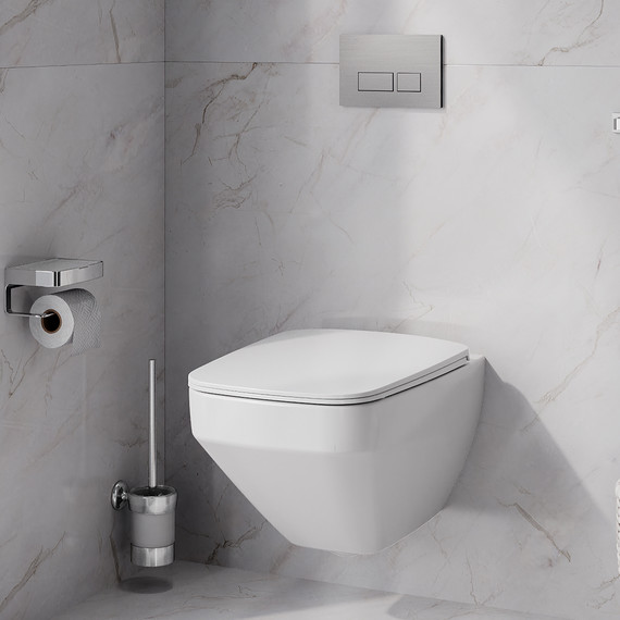 Унитаз подвесной Am.Pm Inspire V2.0 FlashClean C50A1700SC с сиденьем микролифт, Цвет производителя: белый - фото 5