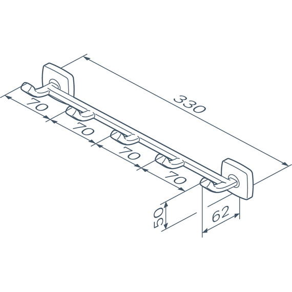 Набор крючков для полотенец AM.PM Gem A9035922, цвет чёрный - фото 8