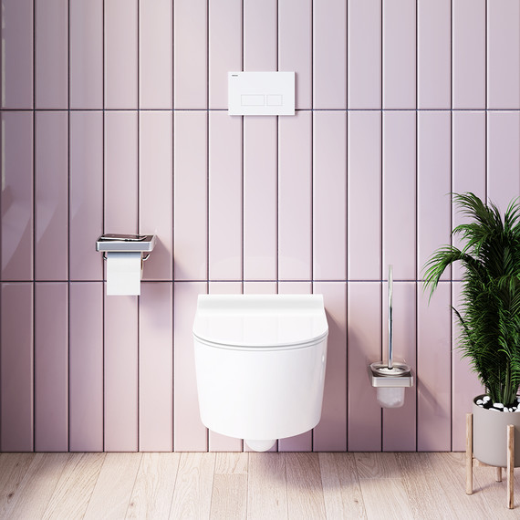 Унитаз подвесной безободковый Damixa Jupiter DX77C1700SC с тонкой крышкой микролифт - фото 4