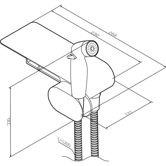 Набор для гигиенического душа Am.Pm Like F0202600 (с прогрессивным картриджем​) - фото 13