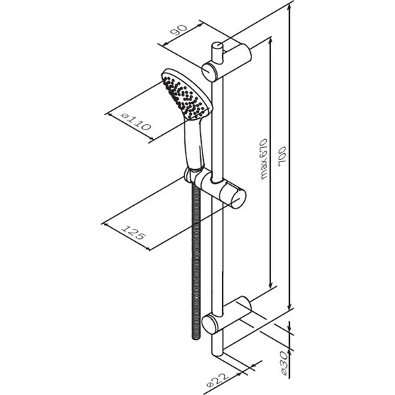 Душевой гарнитур Am.Pm Gem F0190022, черный - фото 8