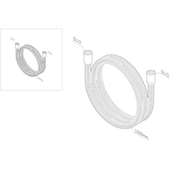 Душевой шланг Am.Pm 1500 мм F0415300 - фото 4