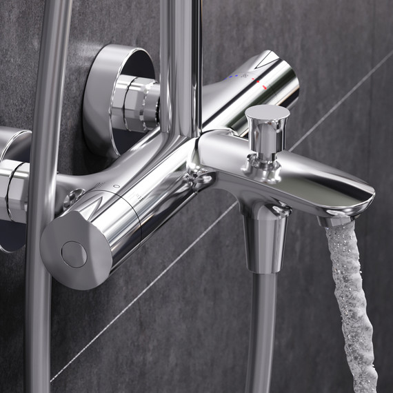 Душевая стойка с термостатом Am.Pm Like F0780564, Цвет производителя: хром - фото 5