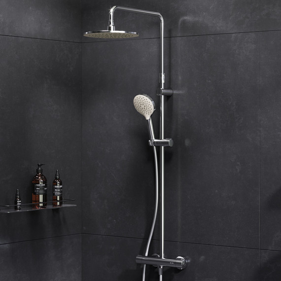 Душевая стойка с термостатом Am.Pm Like F0780464, Цвет производителя: хром - фото 2