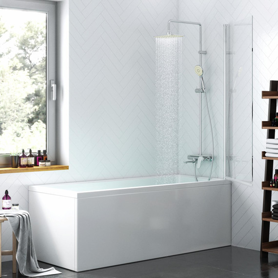 Шторка для ванны Damixa Skyline 80х140 см DX35WBS-D080-140MT, хром/прозрачное - фото 3