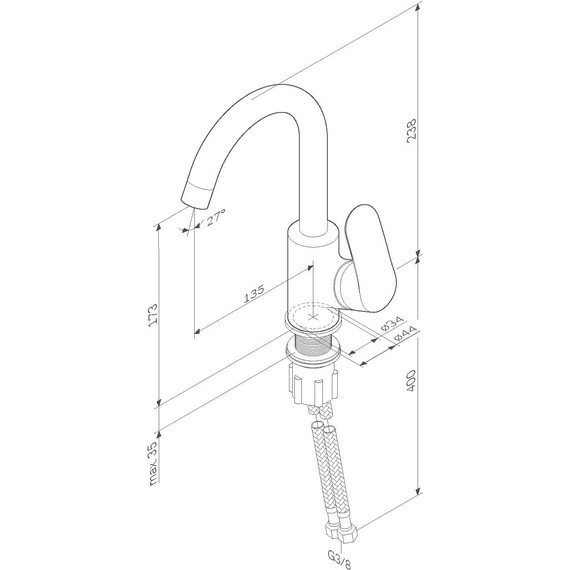 Смеситель для раковины AM.PM Like F8002700 - фото 12
