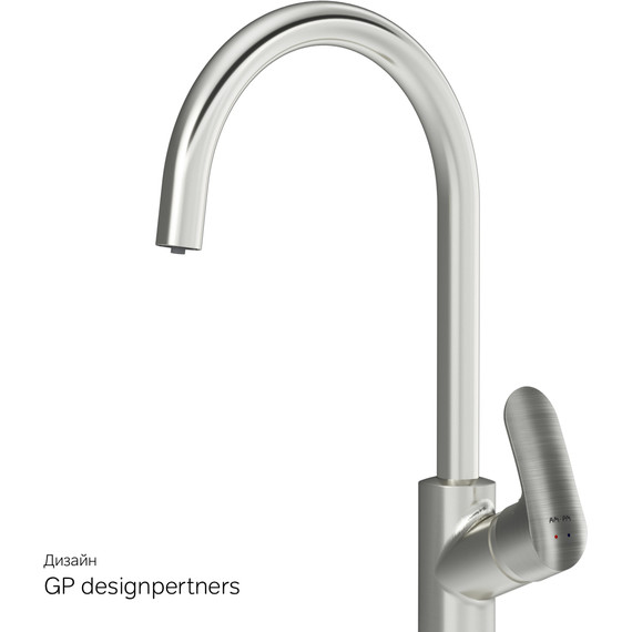 Смеситель для кухни Am.Pm Like F8007711, сатин, Цвет производителя: сатин - фото 10