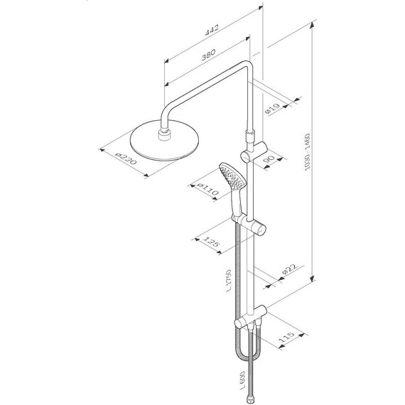 Душевая стойка Am.Pm Gem F0790033, белый, Цвет производителя: белый - фото 8