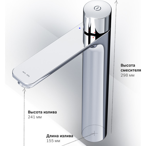Смеситель для раковины высокий Am.Pm X-Joy TouchReel F85A92500, Цвет производителя: хром - фото 9