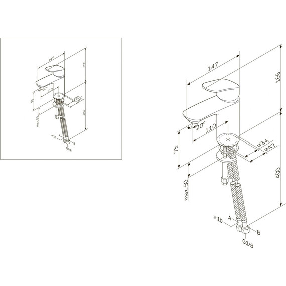 Смеситель для раковины Am.Pm Like F8093016 - фото 12