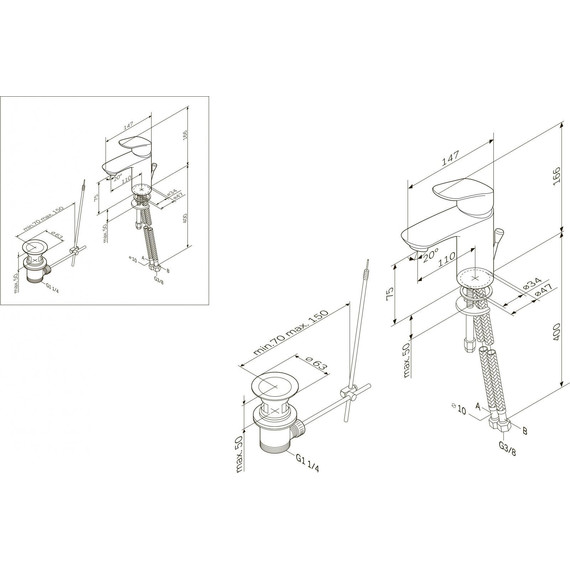 Смеситель для раковины Am.Pm Like F8092116 - фото 11