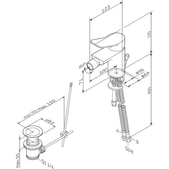 Смеситель для биде Am.Pm X-Joy F85A83100 - фото 8