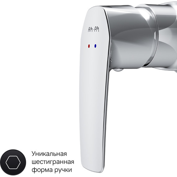 Смеситель для душа Am.Pm Gem F90A20000, Цвет производителя: хром - фото 6