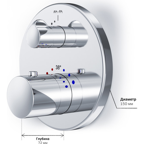Смеситель для ванны с термостатом Am.Pm Like F8075600 - фото 10