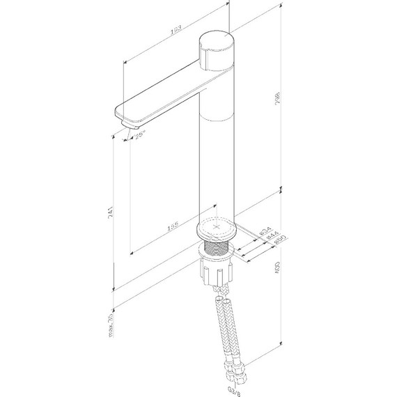 Смеситель для раковины высокий Am.Pm X-Joy TouchReel F85A92500, Цвет производителя: хром - фото 12