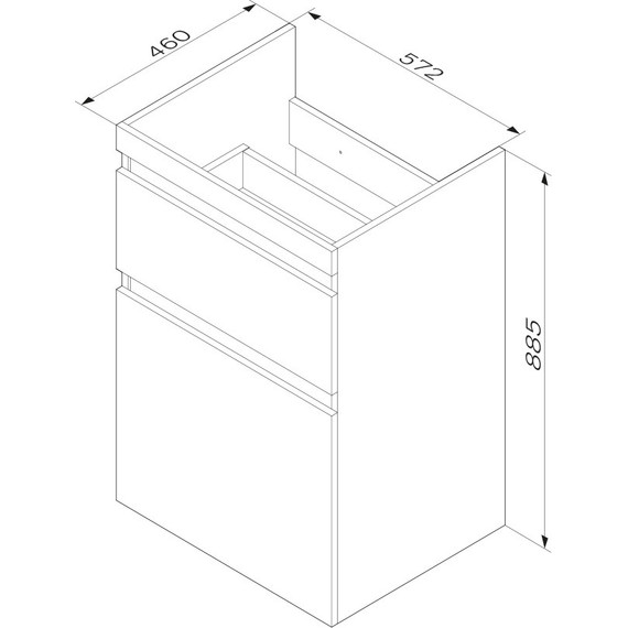 Тумба с раковиной-столешницей Am.Pm X-Joy 120 см L M85AFSX0602WG (раковина M85AWPL1201WG) белый глянцевый - фото 9