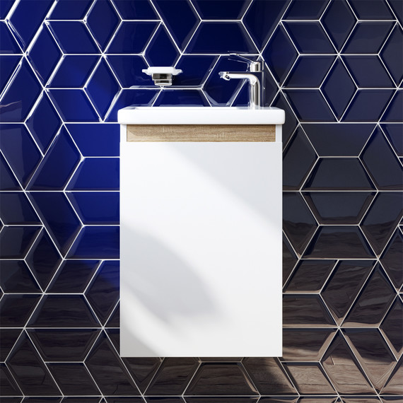 Тумба подвесная с раковиной Am.Pm X-Joy 45 см M85AFHX0451WG, белый глянцевый - фото 2