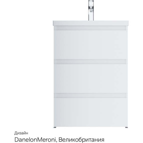 Тумба напольная с раковиной Am.Pm Gem S 60 см M91FSX0602WG, белый глянцевый, Цвет фасада: белый - фото 11