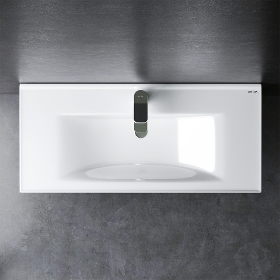 Тумба напольная с раковиной Am.Pm X-Joy 100 см M85AFSX1002WG, белый глянцевый - фото 4