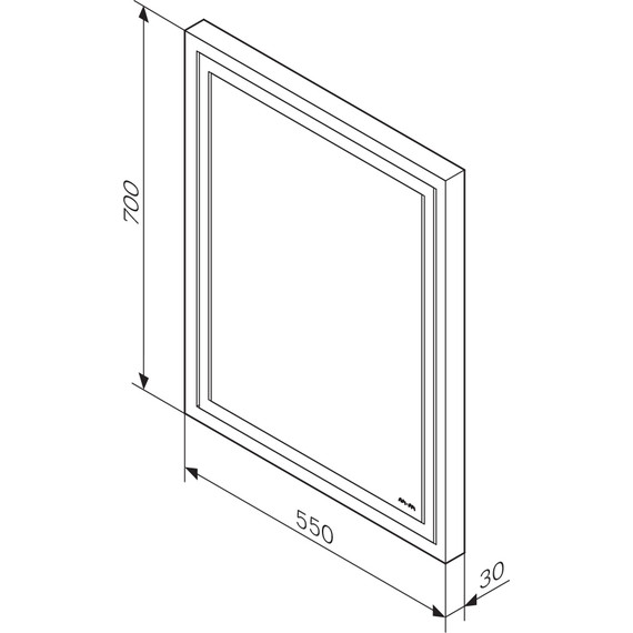 Зеркало Am.Pm Gem Led 55 см M91AMOX0551WG - фото 6