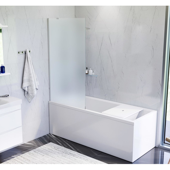 Шторка для ванны Am.Pm Gem 80х140 см W90BS-080-140CM (стекло 8 мм), хром/матовое - фото 3