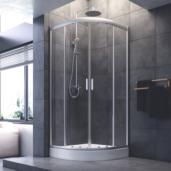 Душевое ограждение Am.Pm Gem 90х90 см W90G-401-090WT, серебро/прозрачное - фото 2