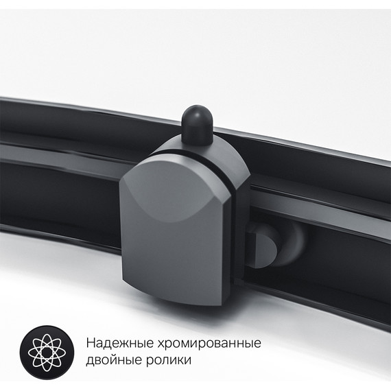 Душевое ограждение Am.Pm Gem 90x90 см W90G-401-090BT, черный/прозрачное - фото 7