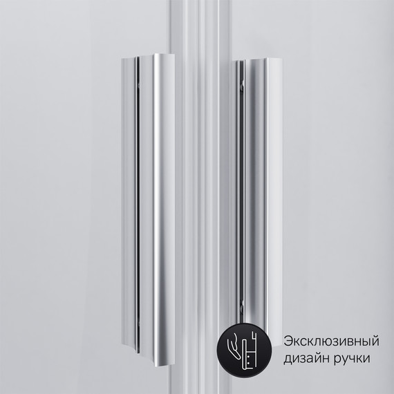 Душевое ограждение Am.Pm Gem 90х90 см W90G-401-090WT, серебро/прозрачное - фото 9