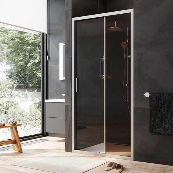 Дверь душевая Am.Pm Gem Solo 100х195 см W90G-100-1-195MBr, хром/бронзовое - фото 2