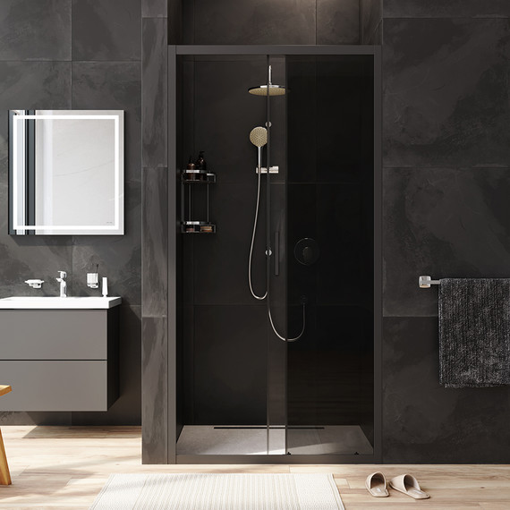 Дверь душевая Am.Pm Gem Solo 100х195 см W90G-100-1-195BG, черный/тонированное - фото 4