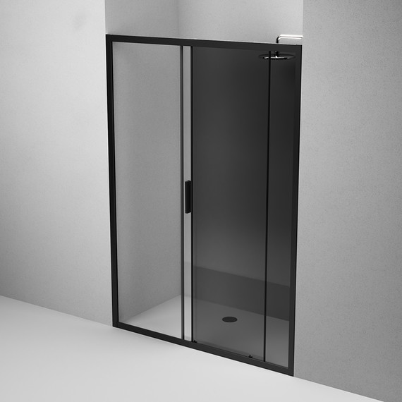 Дверь душевая Am.Pm Gem Solo 140х195 см W90G-140-1-195BG, черный/тонированное - фото 6
