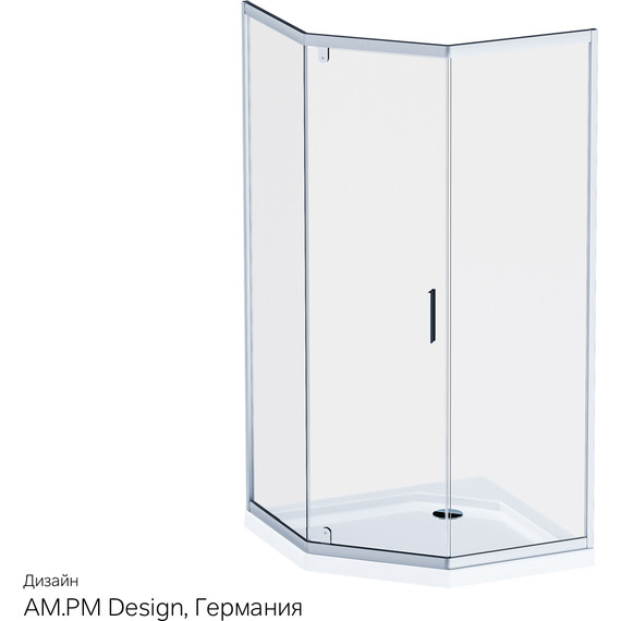 Душевое ограждение Am.Pm Gem 90x90 см W90G-405-090MT, хром/прозрачное - фото 11