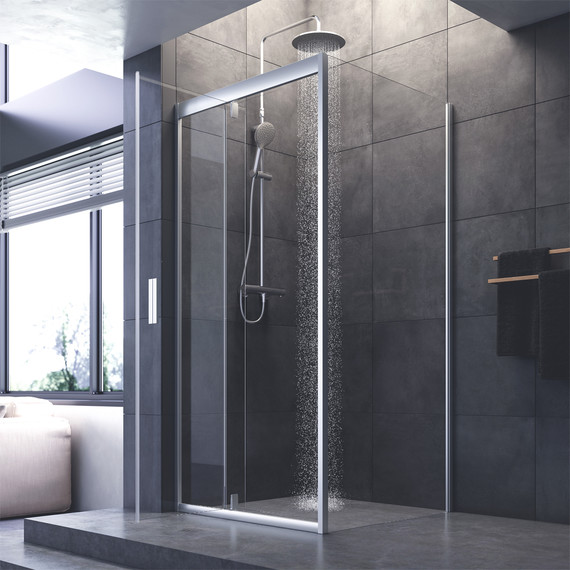 Душевое ограждение Am.Pm Gem 90x90 см W90G-404-090MT, хром/прозрачное - фото 3