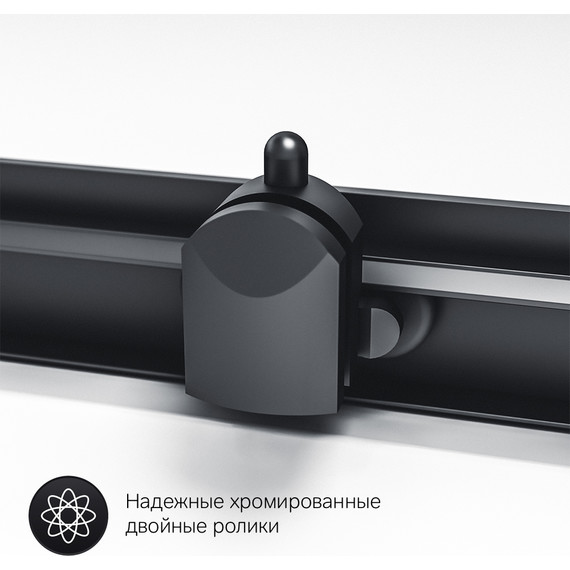 Душевое ограждение Am.Pm Gem Square Slide W90G-403-090BT, черный/прозрачное - фото 12