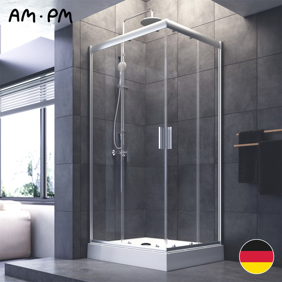 Душевое ограждение Am.Pm Gem 100х80 см W90G-404-100280-MT, серебро/прозрачное - фото 13