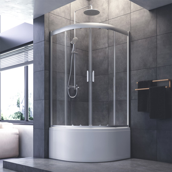 Душевое ограждение Am.Pm Gem Deep 90х90 см W90G-401A090WT, хром/прозрачное - фото 2