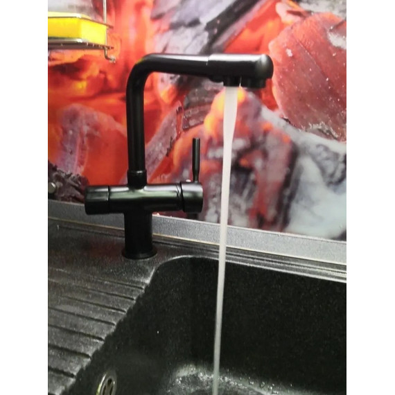 Смеситель для кухни Haiba HB70088-7, чёрный матовый - фото 2