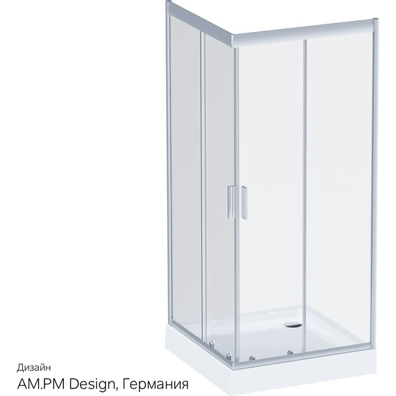 Душевое ограждение Am.Pm Gem 90х90 см W90G-403-090MT, серебро/прозрачное - фото 11