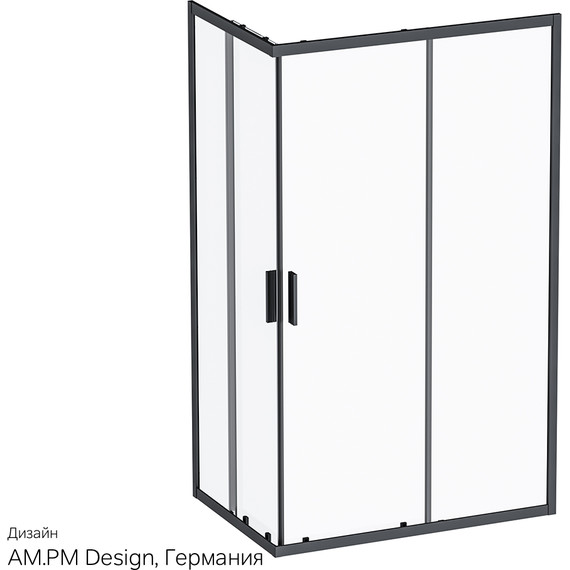 Душевое ограждение Am.Pm Gem S Twin Slide 120x80 см W93G-404-120280-BT, черный/прозрачное - фото 10