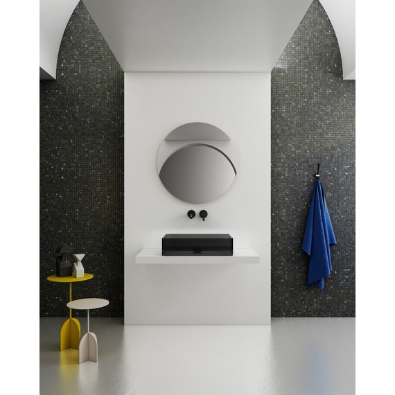 Раковина-чаша прозрачная Abber Kristall 60 см AT2803Onyx, черный - фото 5