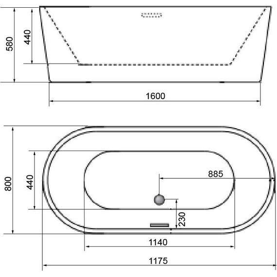 Ванна отдельностоящая Azario Florence 177x81 см AZ-М707 - фото 4