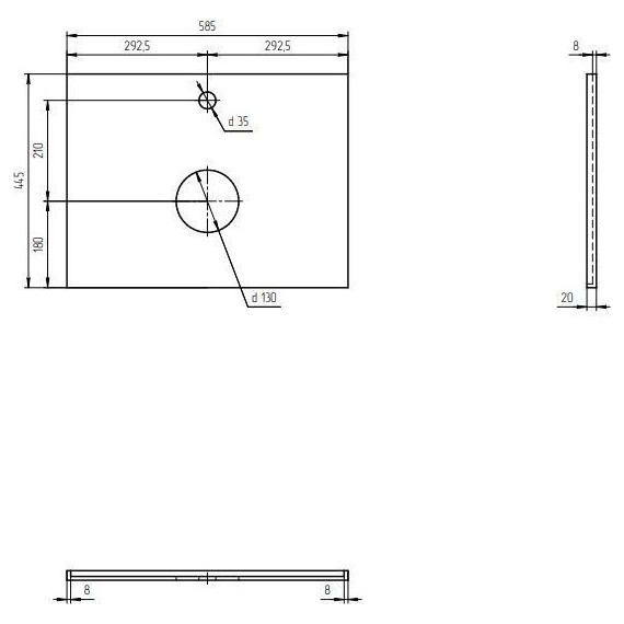 Столешница Cersanit Spirit 60 см A64187, орех матовый - фото 3