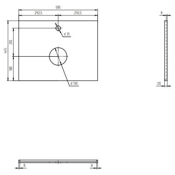 Столешница Cersanit Stone Balance 60 см A64185, серый матовый - фото 3