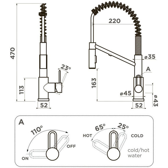 Смеситель для кухни Omoikiri Mikawa 2 PLUS-SB LG 4994453, светлое золото - фото 2