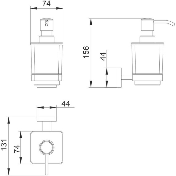 Дозатор для жидкого мыла Timo Selene 10039/00 - фото 2
