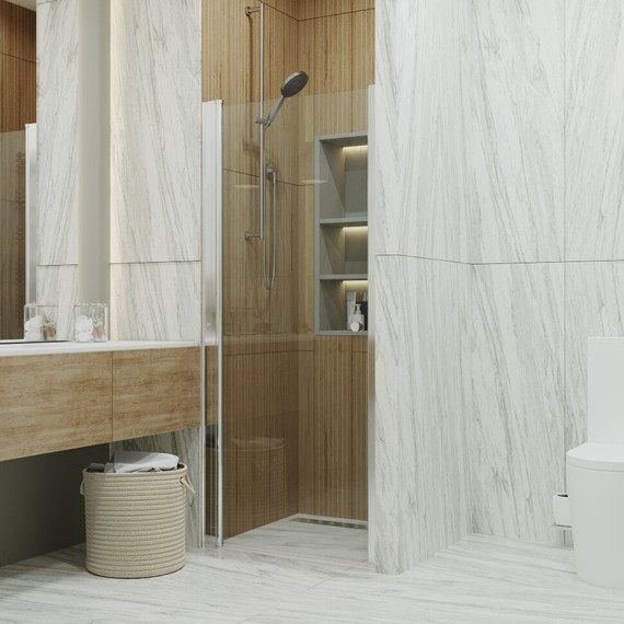 Душевая дверь Тритон Уно 70 см, алюминий/прозрачное - фото 2