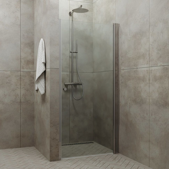 Душевая дверь Тритон Уно 70 см, алюминий/прозрачное - фото 3