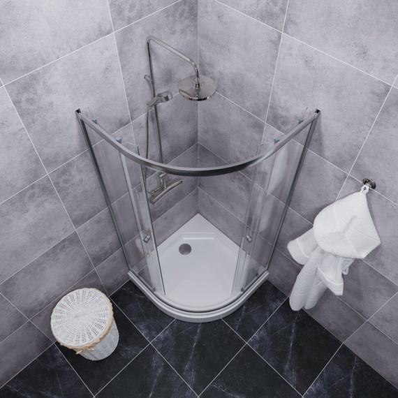 Душевое ограждение Triton Альфа 90x90 см, хром/прозрачное - фото 7