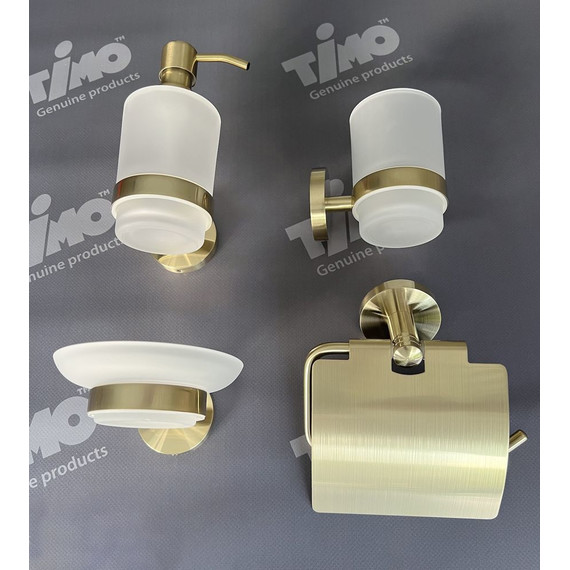 Стакан для зубных щеток Timo Saona 13031/17, золото матовое - фото 5