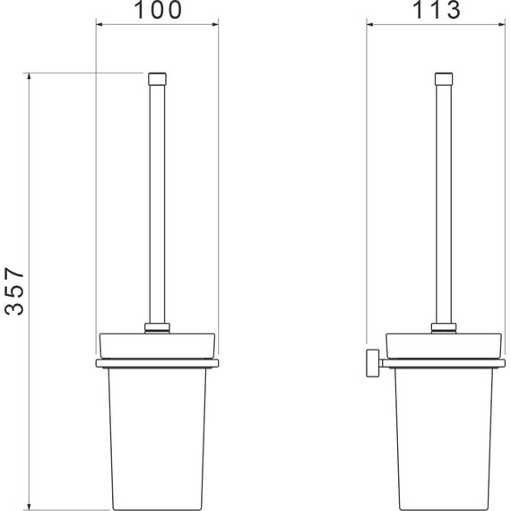 Ёршик для унитаза Timo Torne 43061/17, цвет золото матовое - фото 2